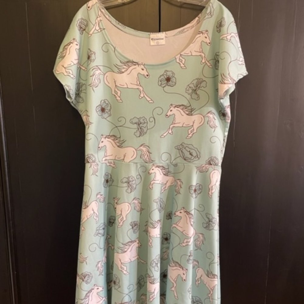 Light teal Cowcow Skater Dress size 2XL